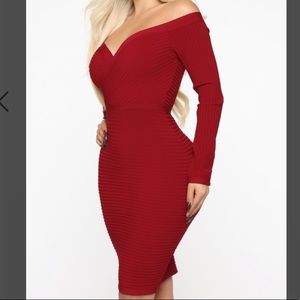 Need a bandage red mini dress